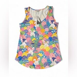 Colorful Bunny Print Kids Tank Top